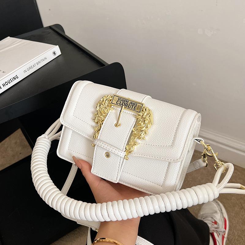 New Niche Design Women'S Bag Versatile Belt Decorative Lock Small Chain Bag Small Square Crossbody One Shoulder Bag Quality