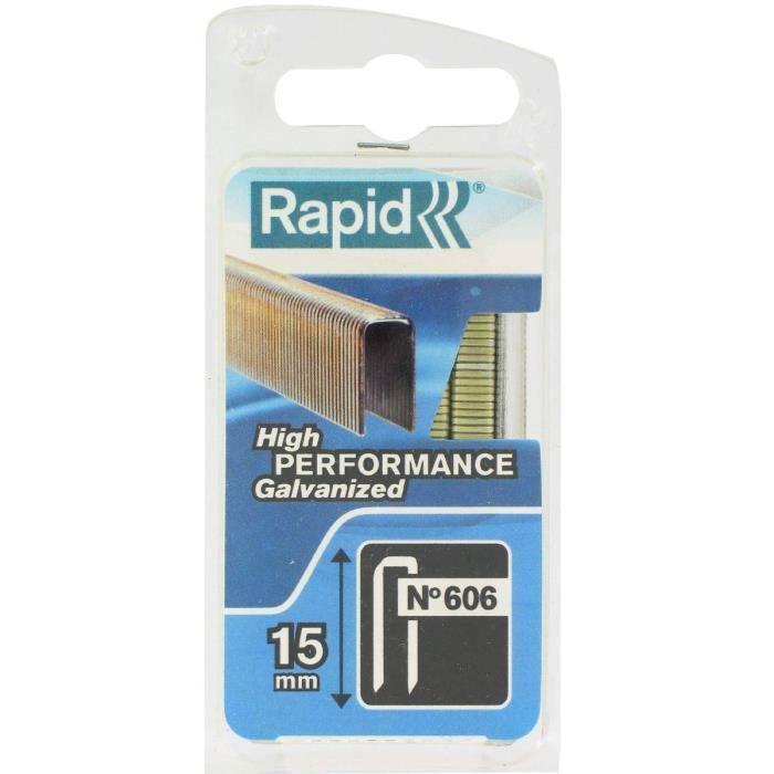 Agrafe N°606 Rapid Agraf Dim.15mm 1200 Agrafes