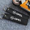 Bilnyckelring Hänge Textilduk Nyckelringar Kort Tyg Nyckelring Tillbehör För Opel Astra G H J F K =Vectra C D Zafira B