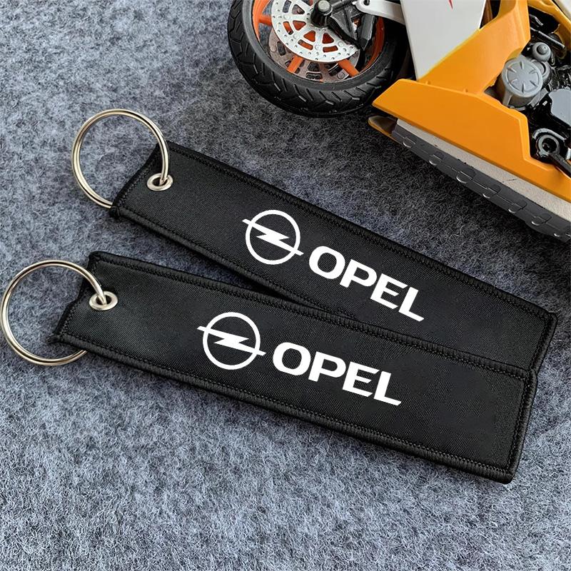Bilnyckelring Hänge Textilduk Nyckelringar Kort Tyg Nyckelring Tillbehör För Opel Astra G H J F K =Vectra C D Zafira B