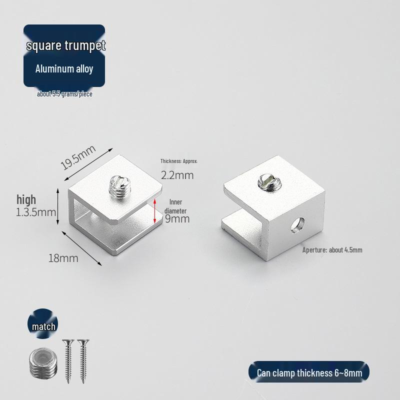 

Полукруглый держатель для стеклянной панели из алюминиевого сплава