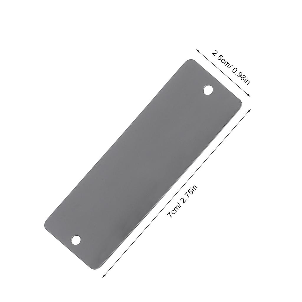 10pcs Stainless Steel Name Plate 70X25Mm Blank Metal Tags For Engraving Diy Industrial Machinery Signage Craft