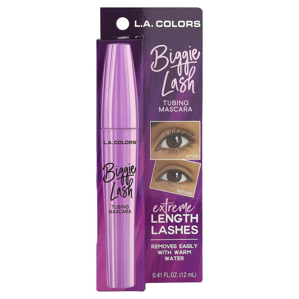 LA. Kolory, Biggie Lash, Tusz do rzęs w tubce, CBMS812 Czarny, 12ml (0,41 fl oz)