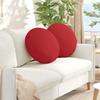 Seat Cushion 2 Pcs Red Ø50 X 19 Cm Fabric