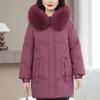 Real Fur Collar Middle-aged Women's Winter Down Coats Hooded Plus Size XL-6XL Thick Warm White Duck Down Jackets for Women Clothes