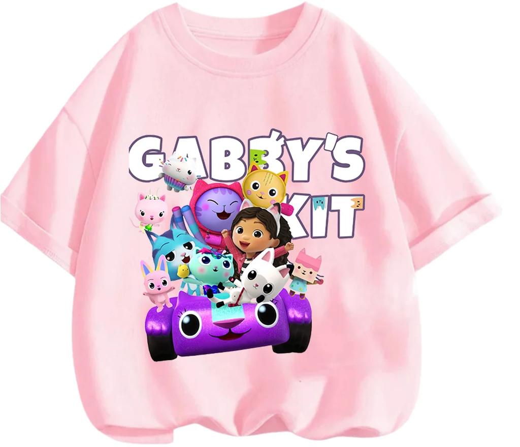 Lightweight Short Sleeve T Shirt Gabbys Dollhouse Cute Kawaii Print Casual Daily Street Clothes Kids Boys Girls 3 14 Years
