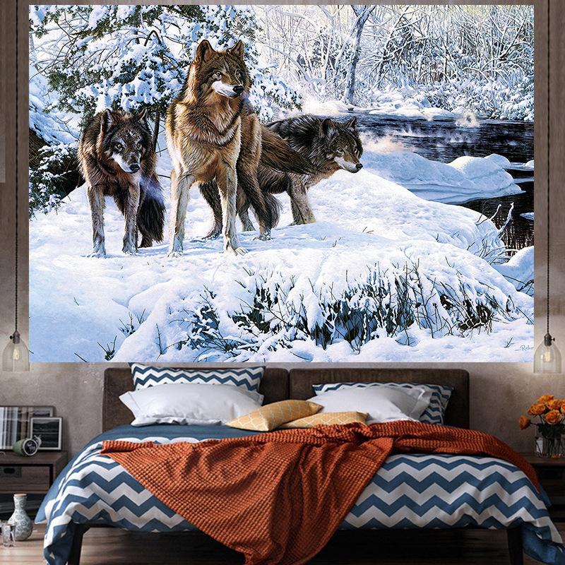 Animal Art Large Tapestry Wall Hanging  Geometry Hippie Tapestry Home Room Decor Aesthetic Decoration