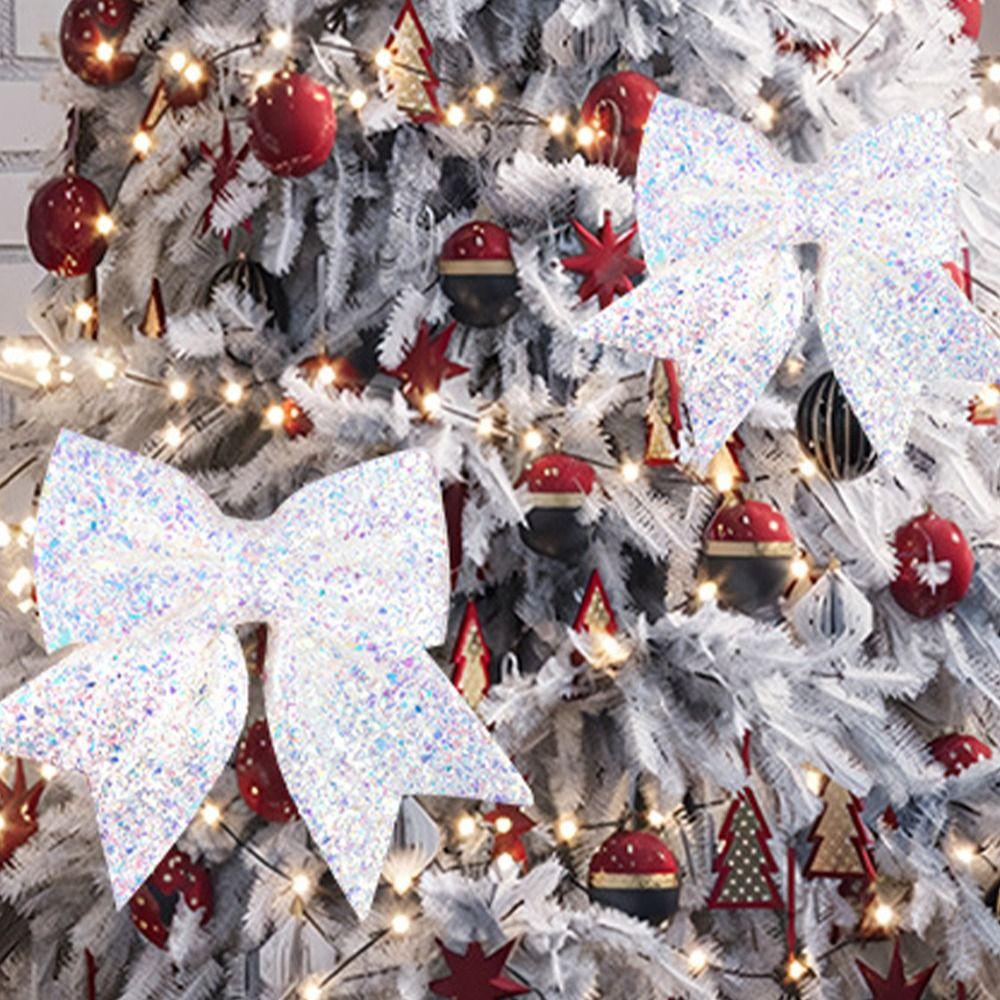 DIY Colorful Bow Ornaments Pearl Cotton Christmas Tree Ornament Happy New Year Decoration