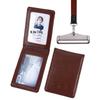 Genuine Leather Magnetic ID Card Holder and Protective Sleeve