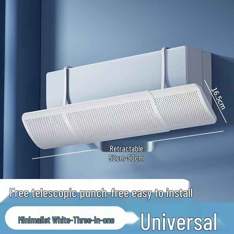 Universal Wall-Mounted Air Conditioner Wind Deflector - No Installation Windproof Guide Cover