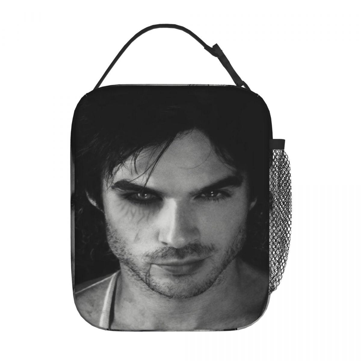 The Vampire Diaries Damon Salvatore TV Serie Lunchtas Werk Lunchbox Voor Meisjes Designer Thermische Tote Handtassen Koeltas One Size