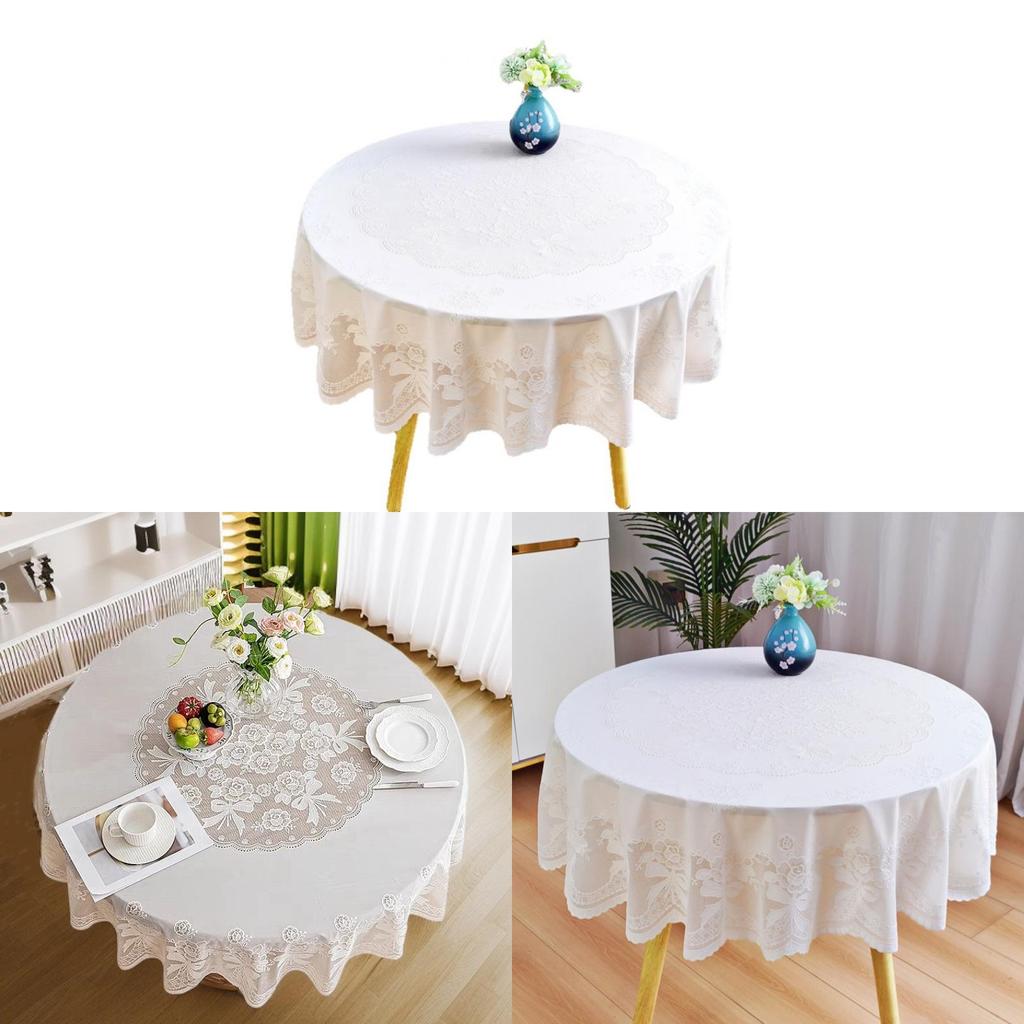 Moderne minimalistische runde PVC-Tischdecke mit wasserdichter und staubdichter Funktion für die Esszimmerdekoration zu Hause
