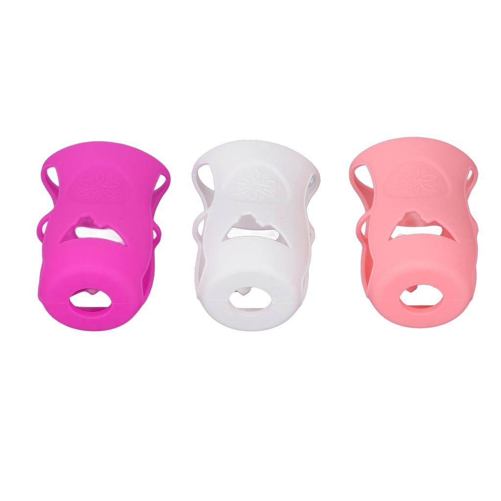3pcs Bottle Silicone Sleeve Shatter Proof Silicone Bottle Cover Anti Flowing Sleeve for Glass Baby Bottles 8 Oz Series