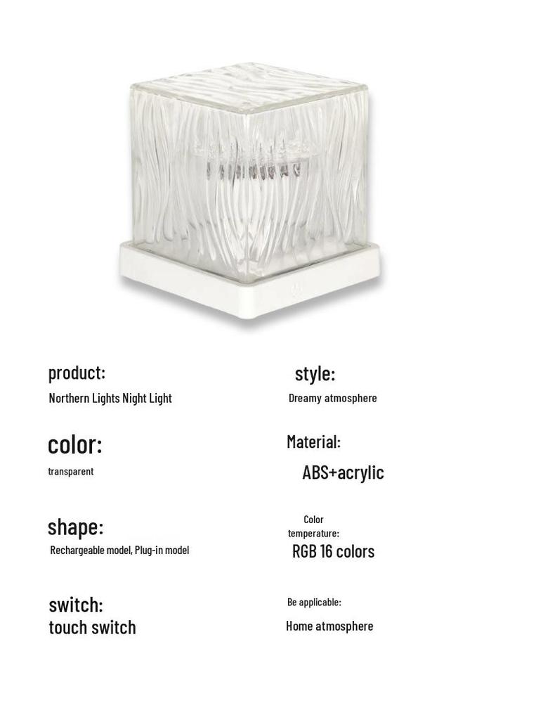 Aurora Starry Sky Mood Light: Bedroom & Gaming Atmosphere Lamp with Water Ripple Effect