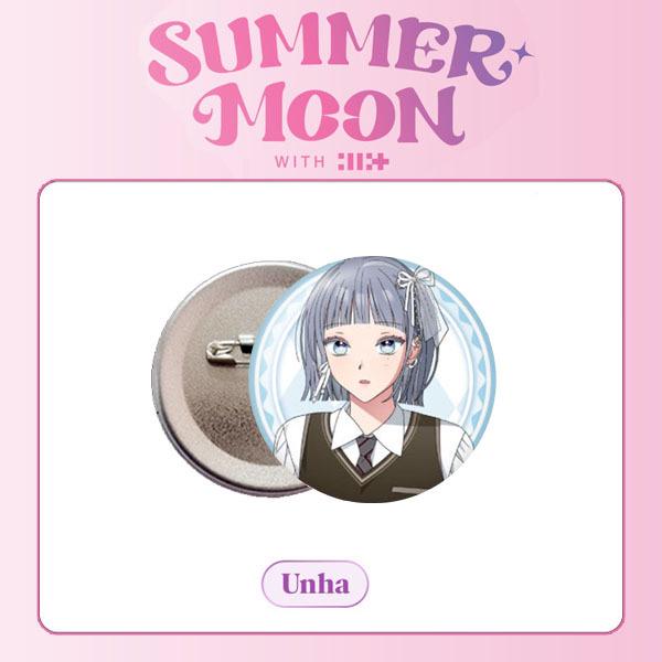ILLIT "SUNNER MOON" Cartoon Mirror Keychain Tinplate Badge Gift