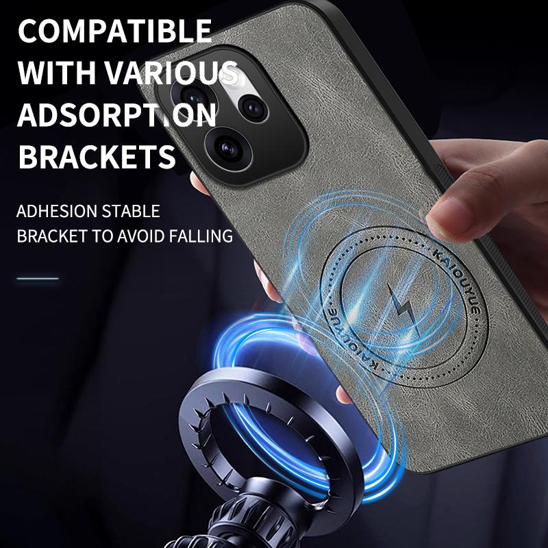 Für Oppo Reno16 Pro/Oppo Reno 16Pro/Reno16 Hülle Einfach Stilvoll Magnetische Saugung Luxuriöses PU-Leder Hautfreundlich Anti-Drop Abdeckung