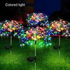 60/90/120/150/200/240 LED Solar Fireworks Lamp Outdoor Grass Globe Dandelion Flash String Fairy Lights For Garden Lawn Holiday