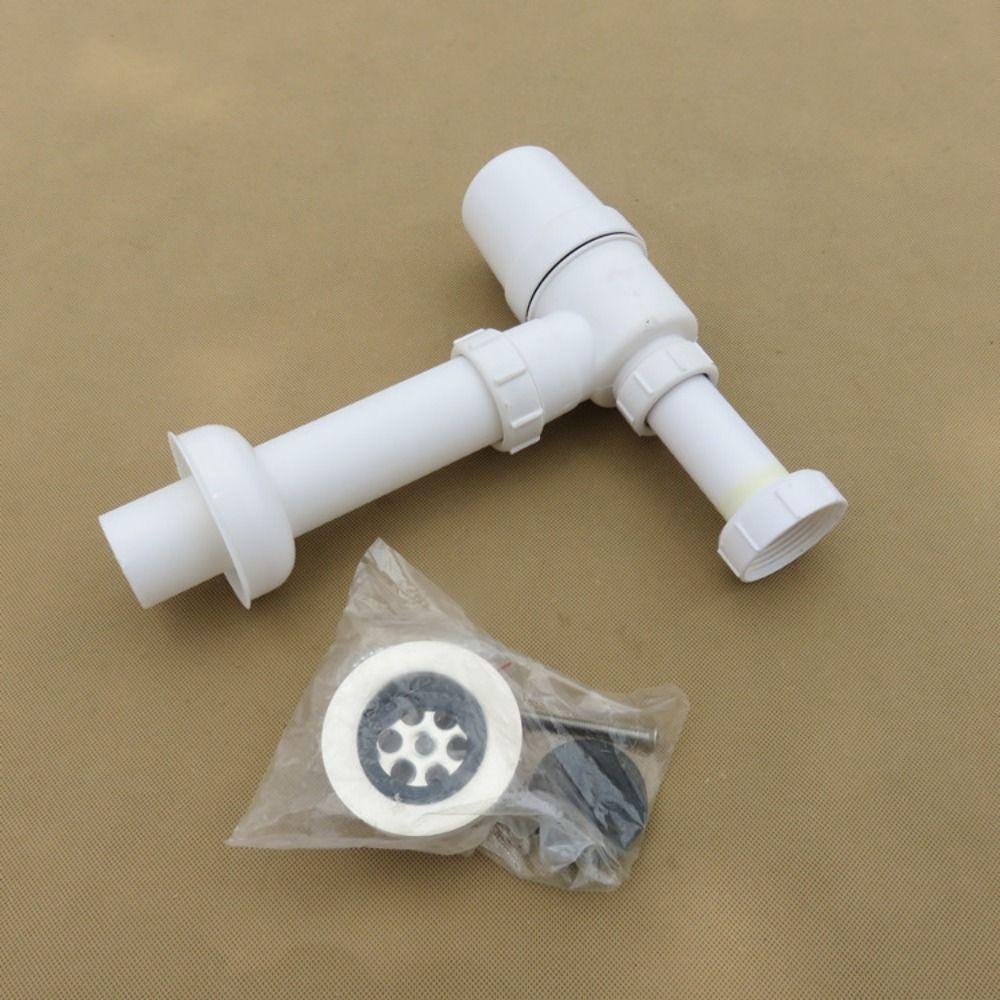 Standard Sinks Wall-Mounted Drainpipe White Flexible Sink Trap  Kitchen Installation