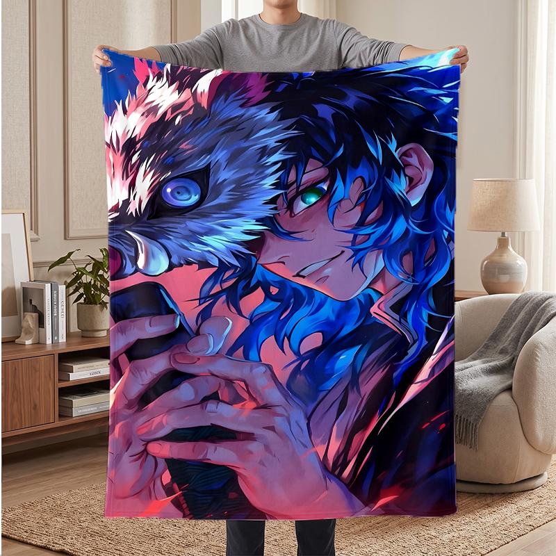 Demon Slayer Soft Warm Flannel Blankets Comfortable Blanket for Home Decoration Gifting