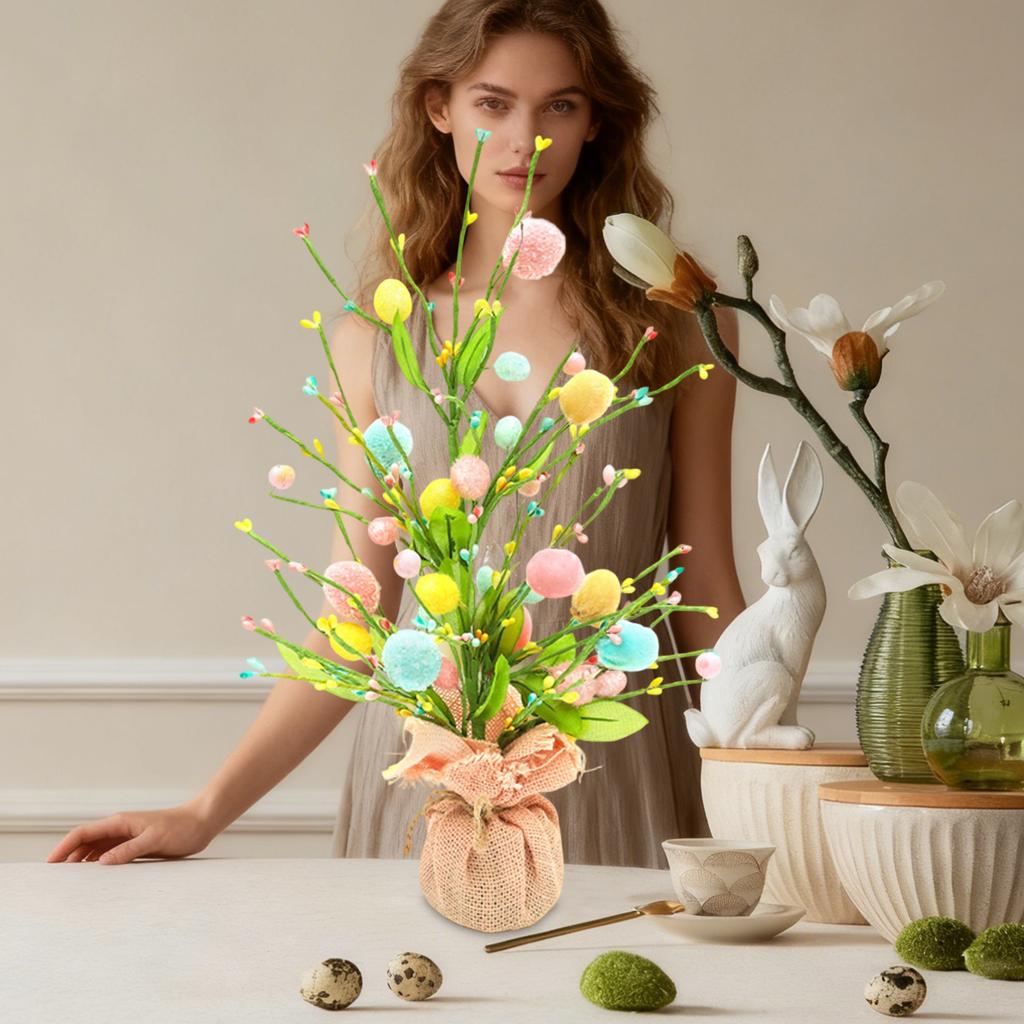 Artificial Easter Egg Decorative Stickers Spring Easter Floral Stickers With Colorful Eggs, Berries, And Flowers, Suitable For Easter