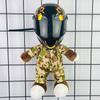 Helmet Small Model Suzaku Print Racing Trunk Decoration Car Pendant Home Decoration Collection Mini Bear Helmet