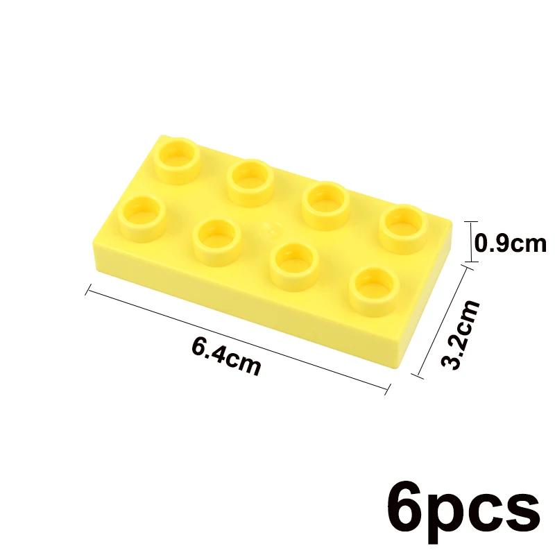 Big Size Duploes Building Blocks City Colorful Bulk Large Particle 2x2 2x4 Parts Assembled Thin Bricks Compatible Large Toy Gift