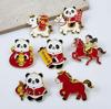 New Year Festive Horse Brooch: Symbol of Success and Wealth - Beautiful Metal Badge for Backpack and Clothes Decoration