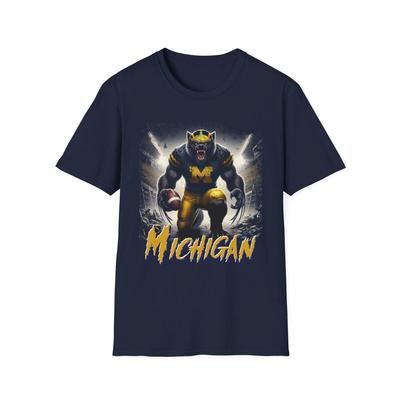 Michigan Wolverines Horror Mashup Shirt - Fear the Blue with a Chilling Twist