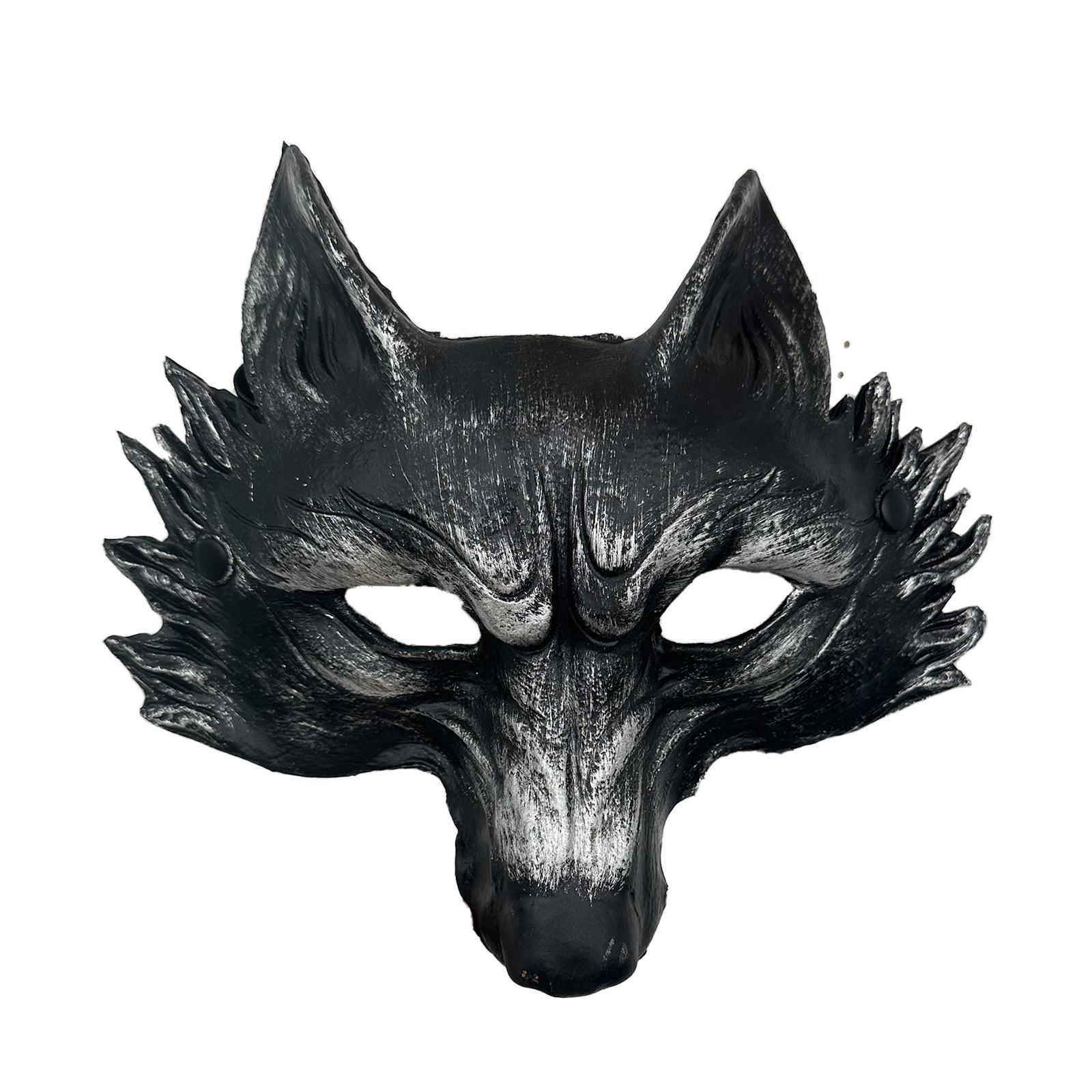 Wolf and Fox 3D Animal Masks - Perfect for Halloween, Mardi Gras, Carnival, and Masquerade Parties! One Size