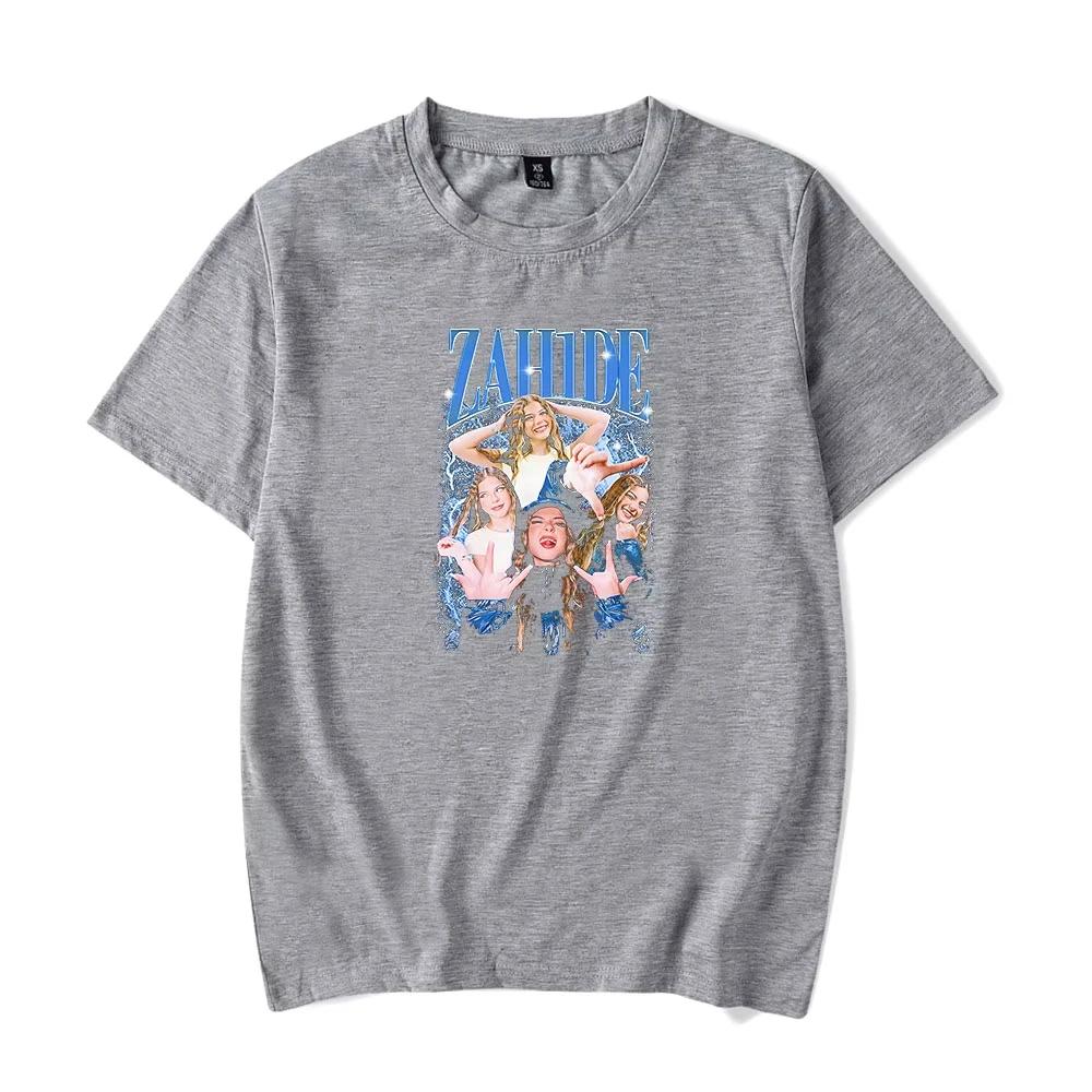 

Zahide Short Sleeve Merch Tee Men Women Crewneck Fashion T-shirt Unisex Tops 4XL
