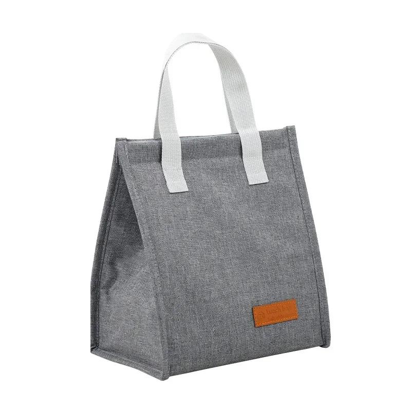 

Многофункциональная Оксфордская сумка-холодильник большой емкости, водонепроницаемая портативная термосумка на молнии для хранения еды на открытом воздухе, пикника серый