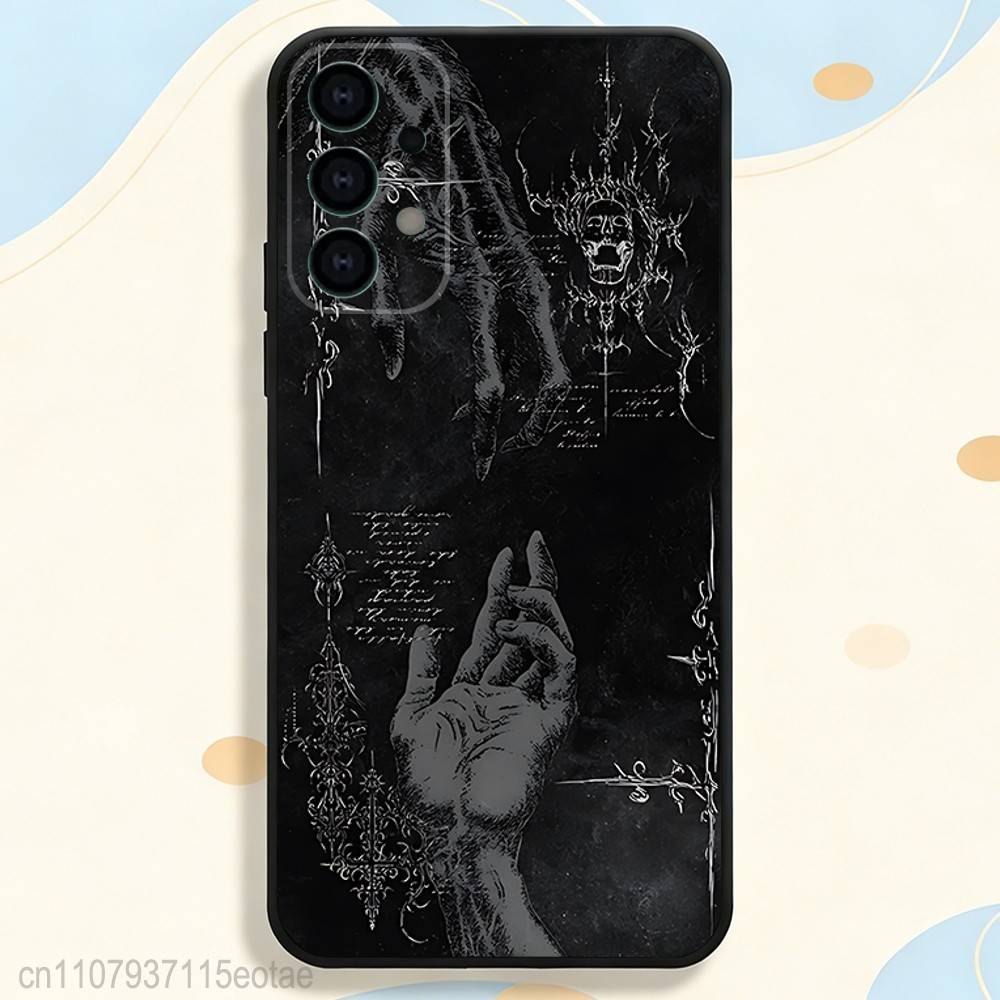 Gothic Coquette Cybersigilism BLACK Phone Case Silicone Soft For Samsung S26,S25,S24,S21,S22,S23,S30,Ultra,S20,Plus,Fe,Lite