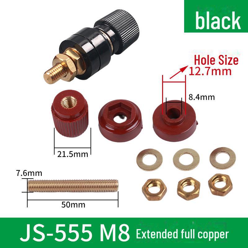 Kupferklemmenblock für Schweißmaschinen-Wechselrichter, Leistungsanschluss M6/M8/M10, Modell JS-333/555