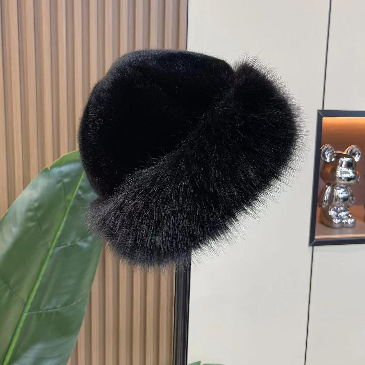 

Зимний женский берет корейской версии, теплая вязаная шерстяная шапка, британская шляпа художника, монгольская шапка, плюшевая шапка, женская толстая, теплая и модная, рыболовная