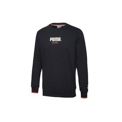Lässiger Rundhals-Pullover Herren Oberteile Schwarz 598134-01