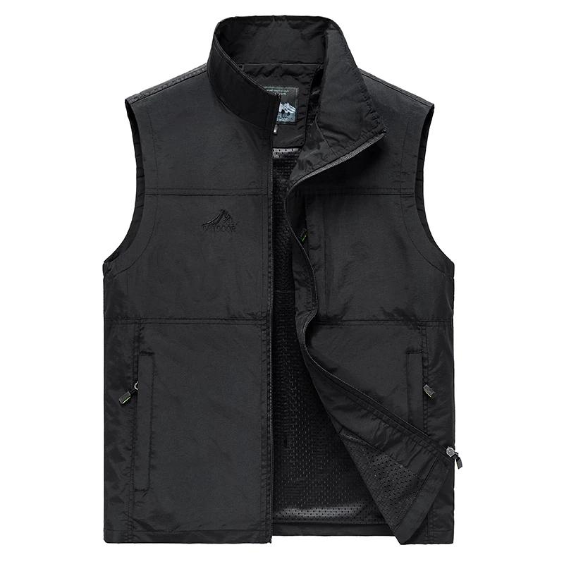 Summer Vest Men Casual Men Vest Plus Size 7XL Waistcoat Male Outerwear Quick Dry Breathable Mesh Line Vest Sleeveless Jackets