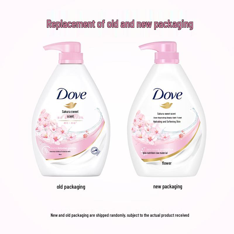 Dove Cherry Blossom Bath Milk & Cleansing Foam Duo
