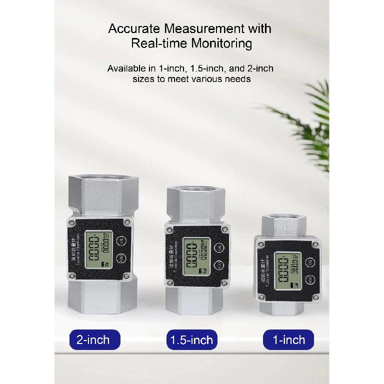 1inch/1.5inch/2inch Electronic Liquid Flow Meter High Precision Stainless Steel Turbine Flowmeter for Water Diesel Petrol Fuel