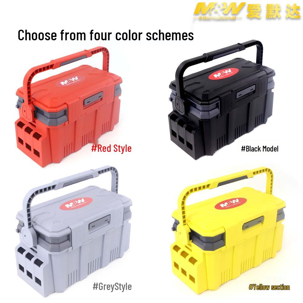 Aimeida MW 20L Multi-functional Fishing Tackle Box: Stand/Sit, Rod Holder, Sea Fishing Tool.