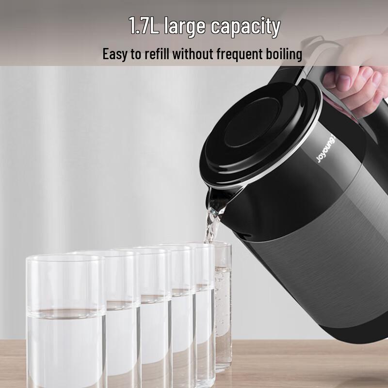 Joyoung 1.7L 304 Stainless Steel Double-Layer Electric Kettle CN plug (adapter included)