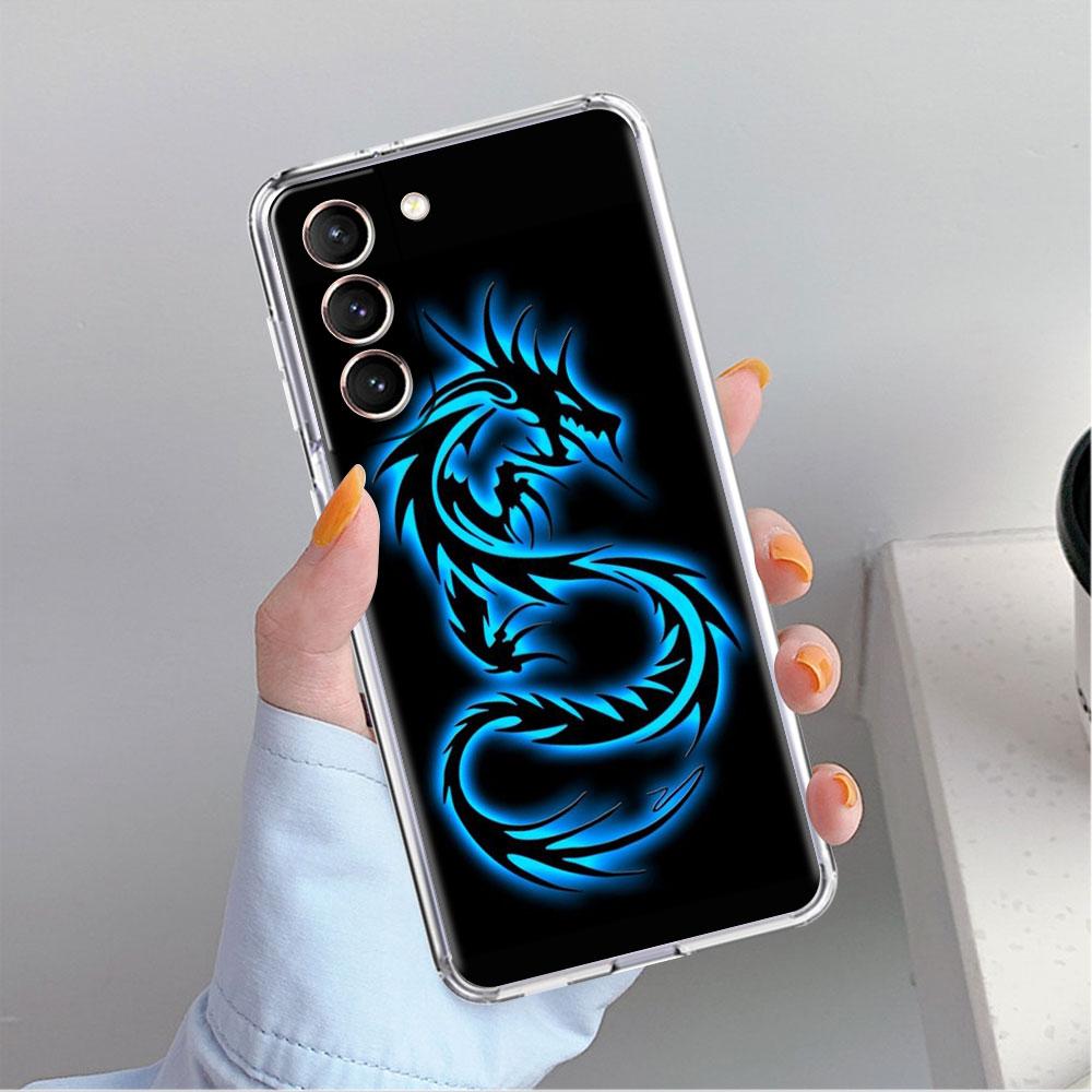 Dragon Animal Clear Case For Samsung Galaxy S22 S20 FE S21 S10 S9 Plus Note 20 Ultra 10 Lite Soft TPU Phone Shell