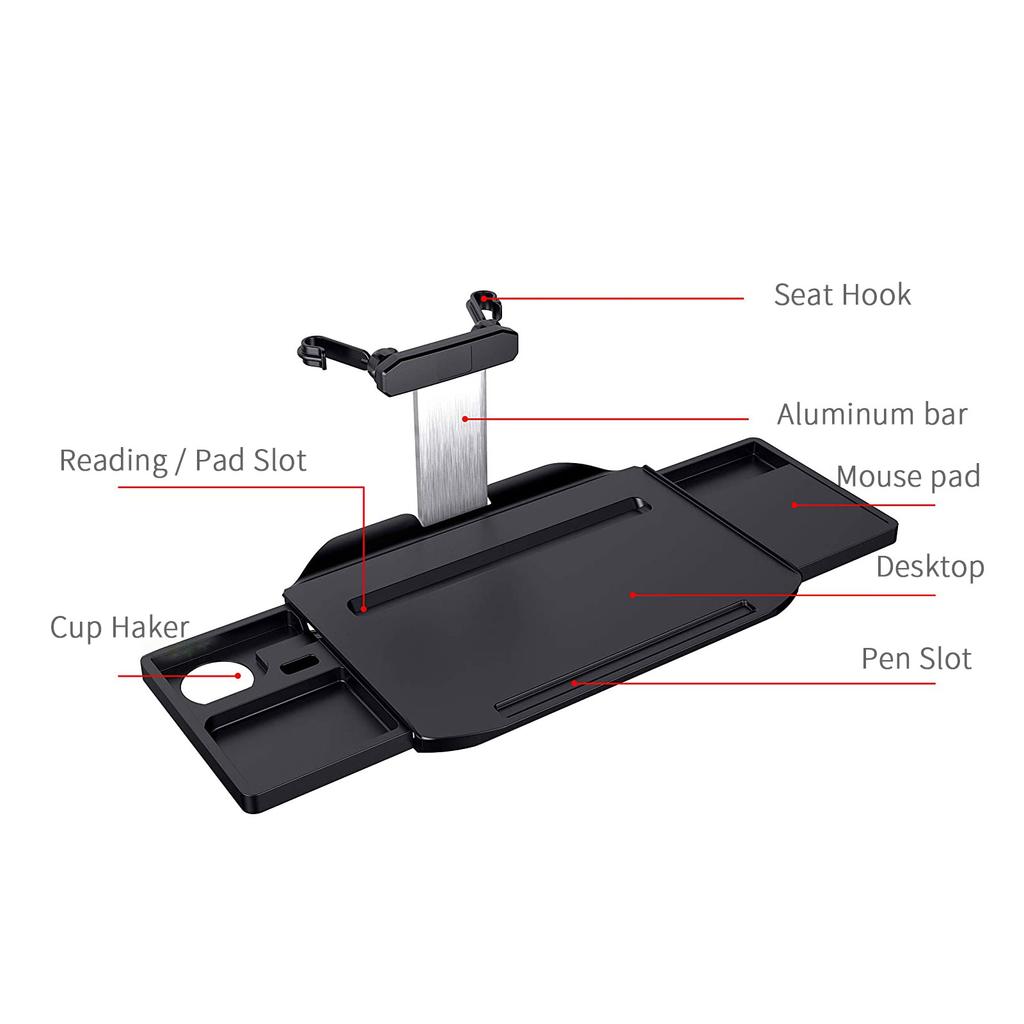 Car Laptop Desk Folding Small Table Board Multifunction Car Laptop Desk for Dinner Study Work Coffee Holder Car Computer Table