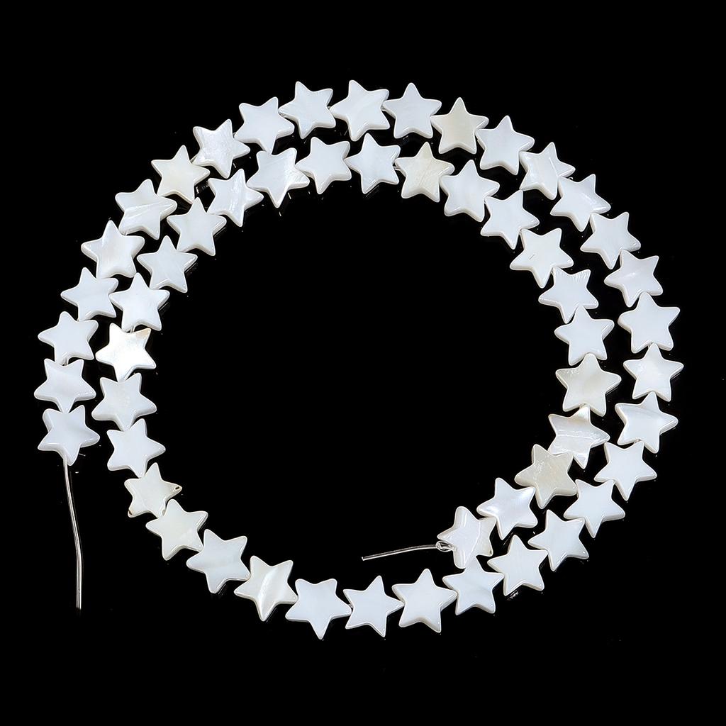 1strand Star Shape Shell Beads White Shell Charms Multiple Size Loose Beads For Necklace Bracelet Jewelry Making Accessories