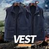 Reversible Sleeveless Jacket Men's Vest Coat Winter Waistcoat Thick Warm Fleece Workwear Tops Cargo Vest Windbreaker New Fashion
