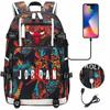 3 Piece School Backpack Set for Students Large Capacity Oxford Cloth Schoolbag with Shoulder Strap and Pencil Case
