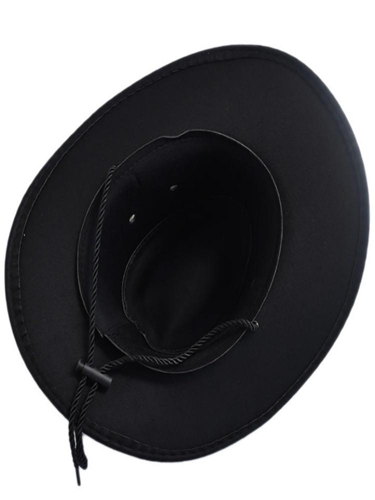 2026 New Unisex Vintage Faux Leather Western Cowboy Hat Outdoor Gentleman Cowgirl Jazz Cap Sombrero Hombre