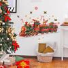 Christmas Window Clings Train Wall Sticker, Santa Claus Reindeer Decals, Self Adhesive Holiday Mural Murals, Removable PVC Art Decor for Home