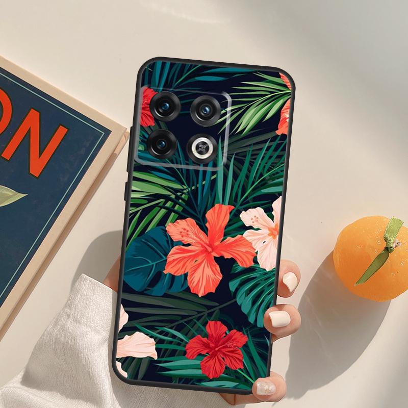 Summer Plant Palm Green Leaf Aloha Case For OnePlus Ace 8T 9R 9RT 10T 8 9 11 10 Pro Cover For OnePlus Nord 2 2T N10 N20 N100 CE