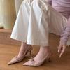 Designer Summer Slip On Pointed Toe Women Sandals Fashion Butterfly-knot Singbacks Pumps Ladies Party Dress Female Sandalias