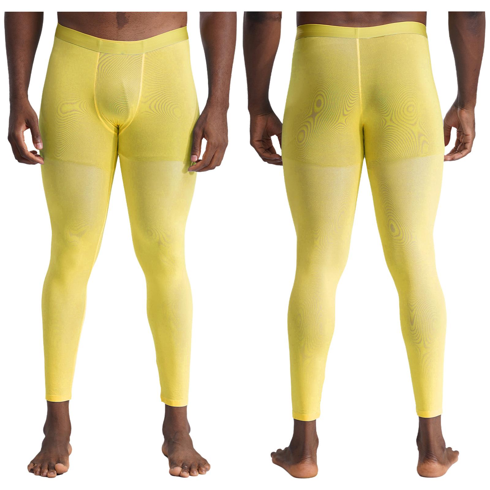 

Чоловічі шовковисті легінси для йоги з безшовної стрейч-тканини для спортзалу XXL гарячі рожевого кольору